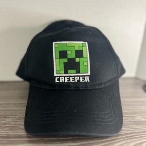Minecraft Creeper Hat Youth OSFM Black & Green‎ Adjustable Cap Gamer Merch